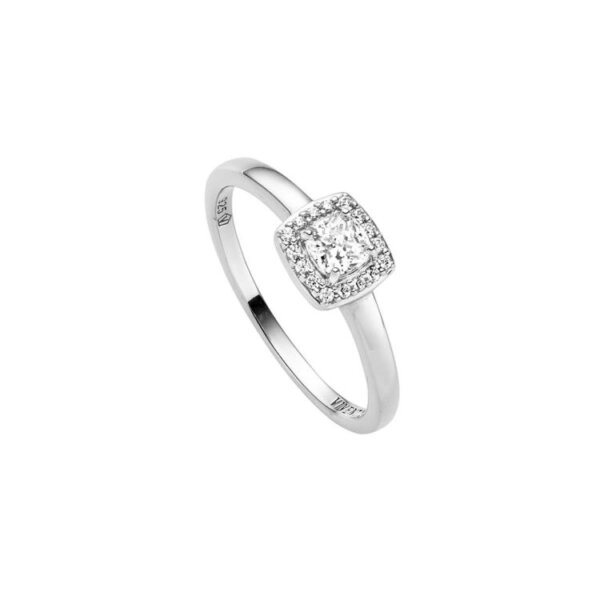 Ring 925 Silber rhodiniert 17 Zirkonia