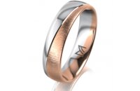 Ring 18 Karat Rot-/Weissgold 5.0 mm sandmatt