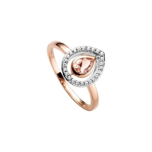 Ring 925 Silber rotvergoldet 25 Zirkonia