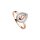 Ring 925 Silber rotvergoldet 25 Zirkonia