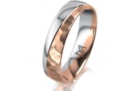 Ring 18 Karat Rot-/Weissgold 5.0 mm diamantmatt