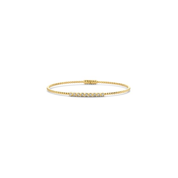 Armschmuck 18 Karat Gelbgold 9 Brillanten 0,18ct si G-H