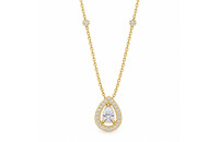 Halsschmuck 18 Karat Gelbgold Brillanten 0,12ct Diamant...