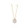 Halsschmuck 18 Karat Gelbgold Brillanten 0,12ct Diamant Tropfenschliff 0,16ct