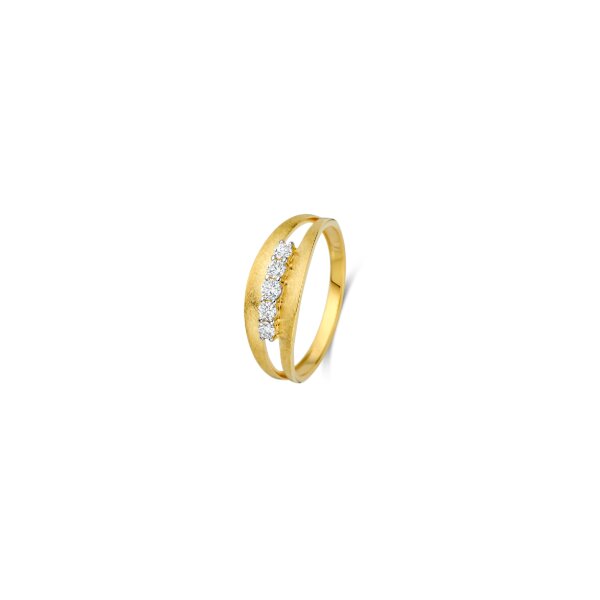 Ring 18 Karat Gelbgold Brillanten 0,21ct si G-H