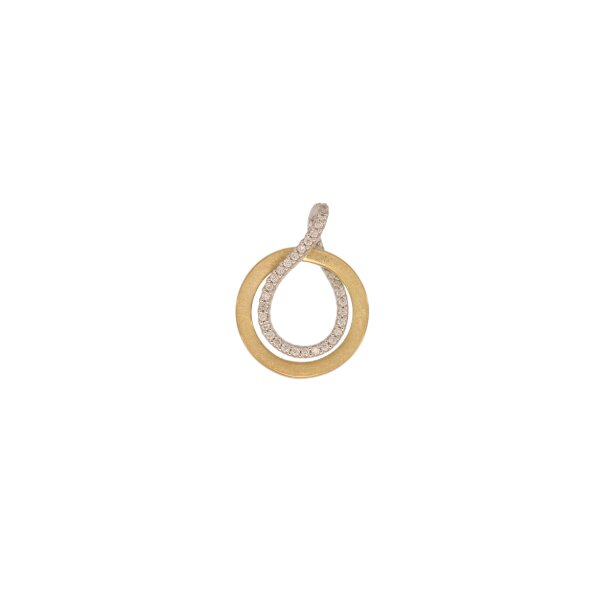 Anh&auml;nger 18 Karat Gelb/Weissgold Brillanten 0,12ct si G-H