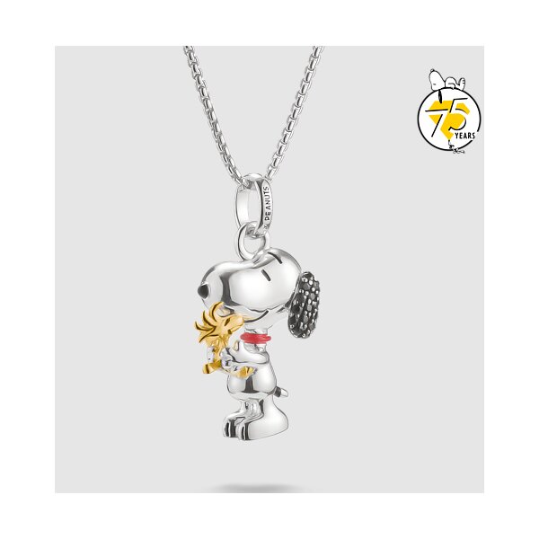 Halsschmuck925 Silber gelbvergoldet "Snoopy mit Woodstock"