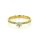 Ring 14 Karat Gelbgold Mittelstein Brillant 0,20ct G vs 16 Brillanten 0,08ct G vs