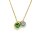 Halsschmuck 14 Karat Gelb / Weissgold Tsavolith Brillant 0,10ct G vs