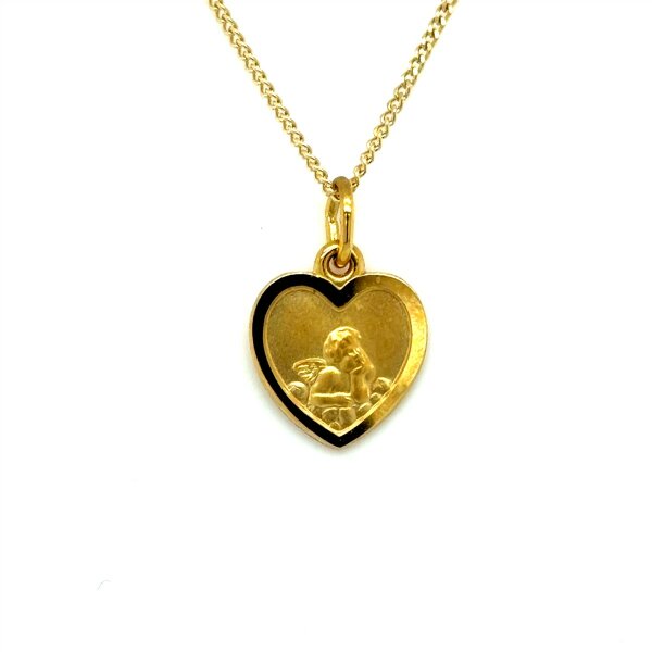 Anh&auml;nger 14 Karat Gelbgold Schutzengel
