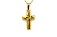 Anh&auml;nger 14 Karat Gelbgold Kreuz