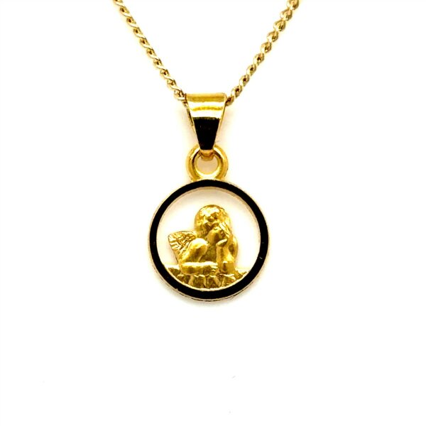 Anh&auml;nger 14 Karat Gelbgold Schutzengel