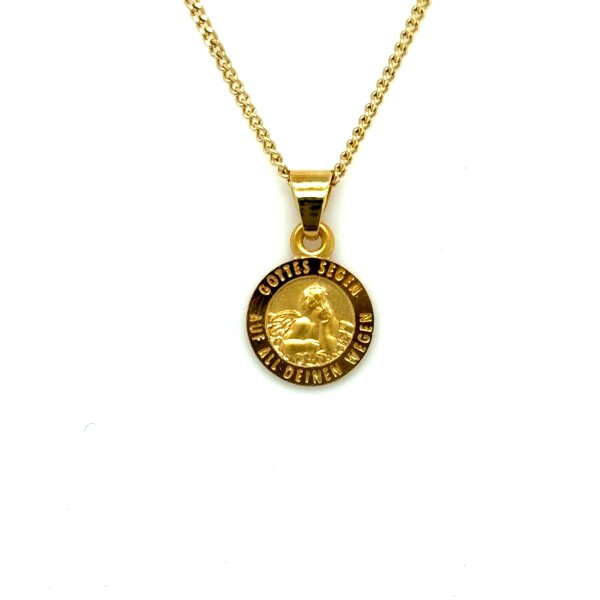Anh&auml;nger 14 Karat Gelbgold Schutzengel