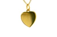 Anh&auml;nger 14 Karat Gelbgold Herz (gravierbar)