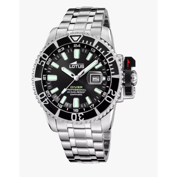Lotus Armbanduhr mit Edelstah Quarz