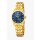 Lotus Armbanduhr mit Edelstahl in Gold Quarz