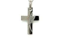 Anh&auml;nger 925 Silber rhodiniert Kreuz