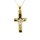 Anh&auml;nger 14 Karat Gelb / Weissgold "Kreuz Corpus Christi"