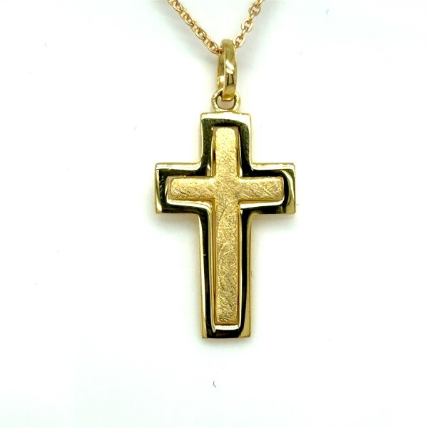 Anh&auml;nger 14 Karat Gelbgold "Kreuz"