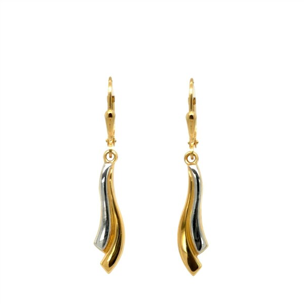 Ohrschmuck 14 Karat Gelb / Weissgold "H&auml;nger"