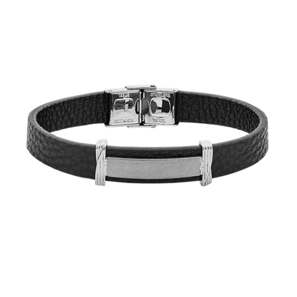 Armschmuck Leder/Edelstahl