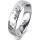 Ring 18 Karat Weissgold 5.0 mm diamantmatt 3 Brillanten G vs Gesamt 0,040ct