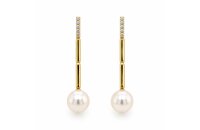 Ohrschmuck 14 Karat Gelbgold Brillanten 0,05ct...