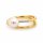 Ring 14 Karat Gelbgold Brillant 0,02ct S&uuml;sswasserperle