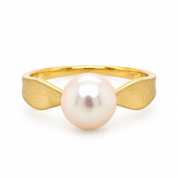 Ring 14 Karat Gelbgold S&uuml;sswasserperle