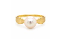 Ring 14 Karat Gelbgold S&uuml;sswasserperle