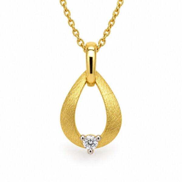 Anh&auml;nger 14 Karat Gelbgold Brillanten 0,03ct