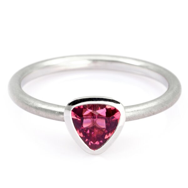 Ring 18 Karat Weissgold Turmalin rosa 0,78ct