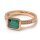 Ring 18 Karat Rotgold Turmalin gr&uuml;n 1,83ct 10 Brillanten 0,10ct