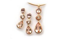 Anh&auml;nger 18 Karat Rotgold 3 Morganite gesamt 9,26ct