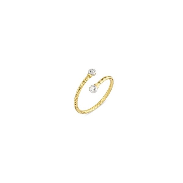 Ring 18 Karat Gelb/Weissgold Brillant 0,06ct G vs 54