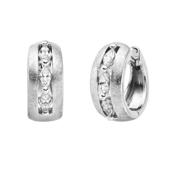 Ohrschmuck 925 Silber rhodiniert Zirkonia