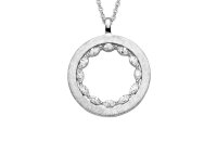 Halsschmuck 925 Silber rhodiniert Zirkonia