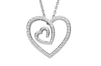 Halsschmuck 925 Silber rhodiniert Zirkonia