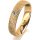 Ring 14 Karat Gelbgold 4.5 mm kristallmatt 1 Brillant G vs 0,050ct