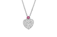 Halsschmuck 925 Silber rhodiniert 1 Rhodolith Granat 23...