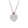 Halsschmuck 925 Silber rhodiniert 1 Rhodolith Granat 23 Zirkonia