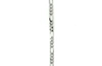 Armschmuck 925 Silber rhodiniert Figaro 21cm 4,5mm