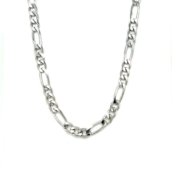 Halsschmuck 925 Silber rhodinert Figaro 55cm 4,5mm