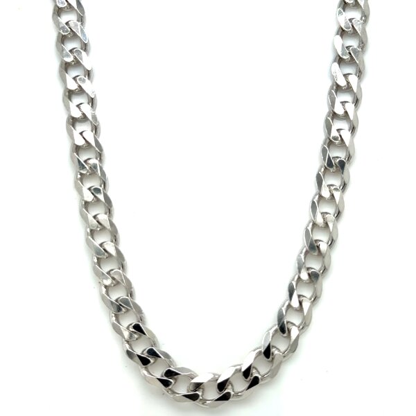 Halsschmuck 925 Silber rhodiniert Panzer diamantiert 55cm 6,0mm