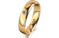 Ring 18 Karat Gelbgold 4.5 mm poliert 1 Brillant G vs...