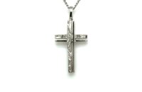 Anh&auml;nger 925 Silber rhodiniert Kreuz