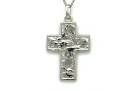 Anh&auml;nger 925 Silber rhodiniert Kreuz