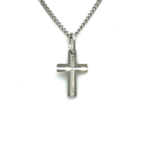 Anh&auml;nger 14 Karat Weissgold Kreuz