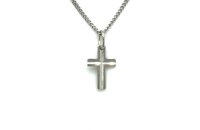 Anh&auml;nger 14 Karat Weissgold Kreuz