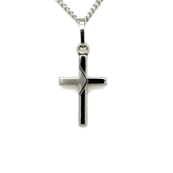 Anh&auml;nger 14 Karat Weissgold Kreuz
